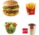 Menü: Big Mac, Pommes frites, Gartensalat, Cola