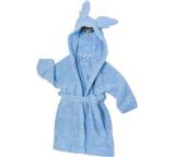Kinder-Bademantel mit Kapuze und Öhrchen, hellblau