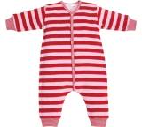 Cotton People Schlafanzug einteilig ohne Fuß, rot- geringelt