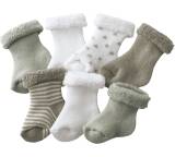 Happy Price Baby-Frotteesocken 7er Pack, weiß/grau