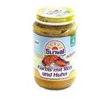 Kürbis mit Reis und Huhn