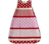 Flanellschlafsack Lena, Bordüre rot