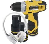 PowerPlus 10,8-V-Akkuschrauber mit Bluetooth-Kopfhörer