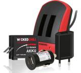 Ladegerät im Test: 6in1 Set für GoPro Hero 4 Black, Silver von Wicked Chili, Testberichte.de-Note: 1.9 Gut