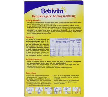 Produktbild Bebivita Hypoallergene Anfangsnahrung Pre HA (75898)