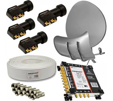 Produktbild PremiumX Wave T90 Toroidal Wavefrontier + 17/8 Multischalter + PremiumX QuattroLNB + Koaxkabel + F-Stecker