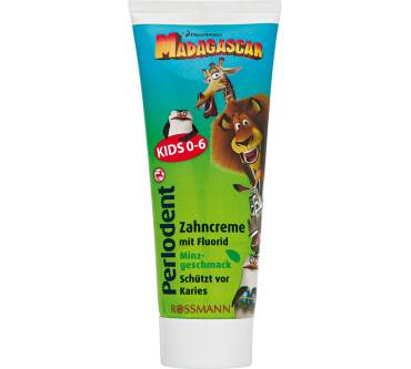 Produktbild Rossmann / Perlodent Kids Madagascar Zahncreme mit Minzgeschmack