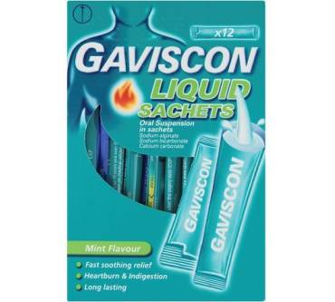 Produktbild Reckitt Benckiser Gaviscon Liquid Sachets Mint Suspension