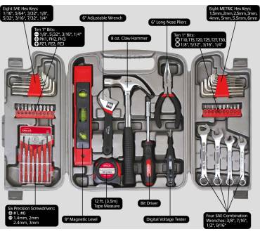 Produktbild Apollo Precision Tools 53-Teile-Werkzeugkoffer