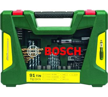 Produktbild Bosch 91-teiliges V-Line TiN-Bohrer- und Bit-Set mit Ratschen-Schraubendreher und Magnetstab