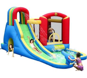 Produktbild HappyHop Hüpfburg Wasserrutsche mit Anbau (9047)