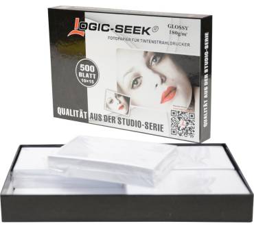 Produktbild Logic-Seek Premium Fotopapier Glossy 10x15 180g/qm hochglänzend wischfest