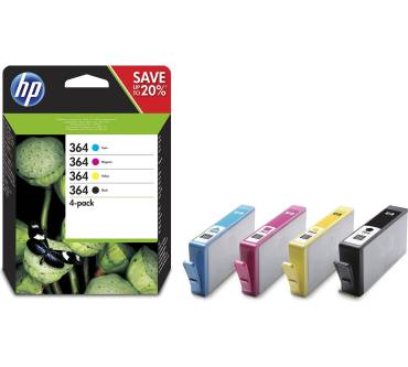 Produktbild HP 364 4er-Pack (Schwarz/Cyan/Magenta/Gelb)