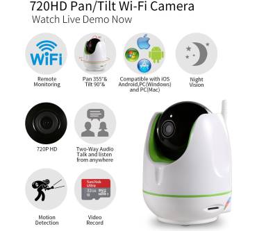 Produktbild NexGadget IP-Kamera 720P