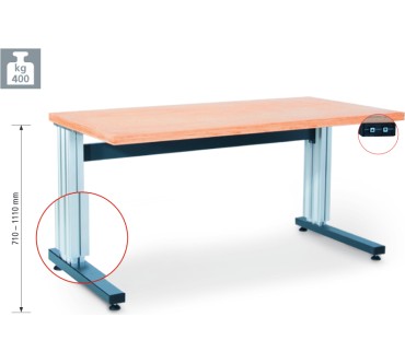 Produktbild Simplaflex höhenverstellbarer Arbeitstisch (1500 x 750 mm)