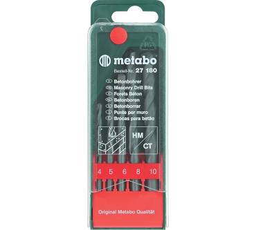 Produktbild Metabo Beton-Bohrerkassette classic, 5-teilig (627180000)