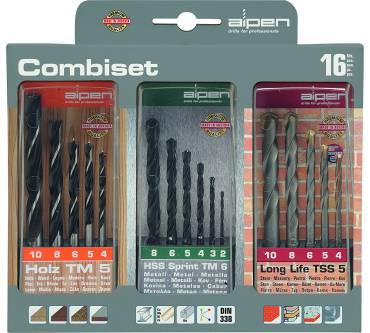 Produktbild Alpen-Maykestag Bohrerset 16-teilig für Holz, Stein, Metall