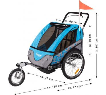 Produktbild Froggy 2 in 1 Kinderfahrradanhänger