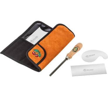 Produktbild Kirschen Ziehklingensatz mit Ziehklingenstahl 4-tlg. in Veloursleder-Etui