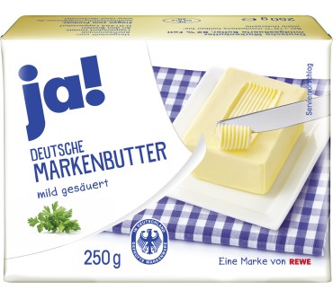 Produktbild Rewe / Ja! Deutsche Markenbutter mild gesäuert