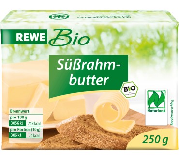 Produktbild Rewe / Bio Süßrahmbutter
