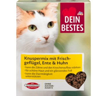 Produktbild dm / Dein Bestes Knuspermix mit Frischgeflügel Ente & Huhn