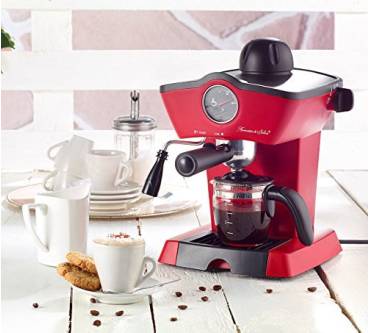 Produktbild Rosenstein & Söhne Dampfdruck-Siebträger-Espressomaschine ES-800.retro mit Aufschäumer