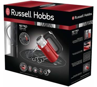Produktbild Russell Hobbs Retro Ribbon Red Handmixer