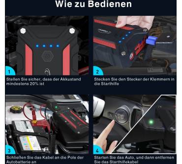 Produktbild Yaber Auto 1200A Starthilfe-Powerbank