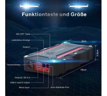 Produktbild Yaber Auto 1200A Starthilfe-Powerbank