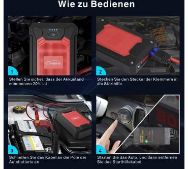 Produktbild Yaber Auto 600A Starthilfe Powerbank