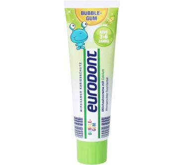 Produktbild Aldi Nord / eurodont Milchzahncreme mit Calcium, Bubble-Gum