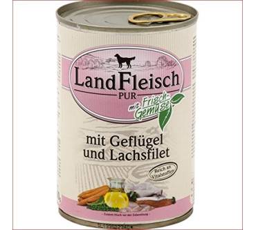 Produktbild Landfleisch Pur Mit Frischgemüse mit Geflügel und Lachsfilet