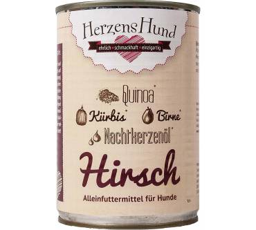 Produktbild Herzenshund Hirsch mit Quinoa Kürbis, Birne, Nachtkerzenöl