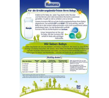 Produktbild Humana Anfangsmilch Pre