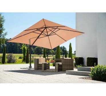 Ombrellone Schneider Rhodos, Diametro 400 Cm, Antracite, In Poliestere 200g/m², Con Protezione UV 50+
