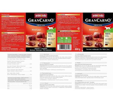 Produktbild Animonda GranCarno Adult Rind pur