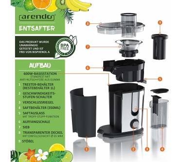 Produktbild Arendo Juicer 303341