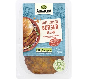 Produktbild Alnatura Rote-Linsen-Burger vegan