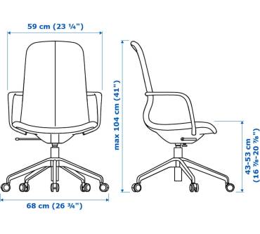Produktbild Ikea Långfjäll Drehstuhl mit Armlehnen