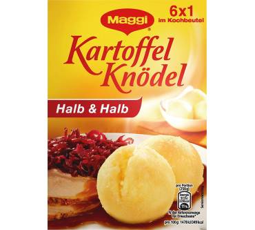 Produktbild Maggi Kartoffelknödel im Kochbeutel (halb & halb)