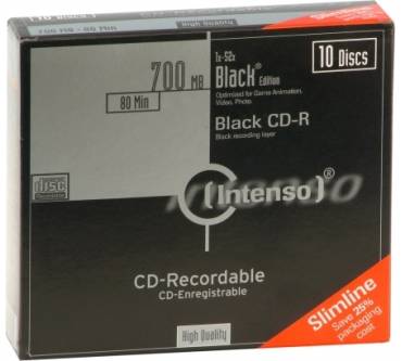 Produktbild Intenso CD-R Black Edition 700 MB 52x (10er Slim)