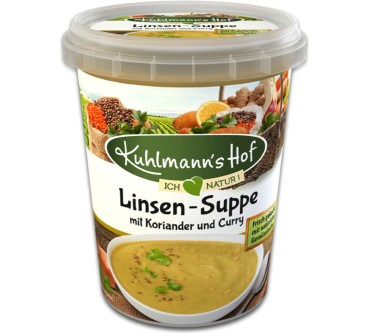 Produktbild Kuhlmann's Hof Linsen-Suppe mit Koriander und Curry