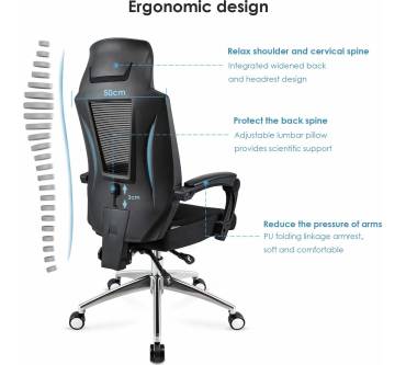 Produktbild mfavour Ergonomischer Schreibtischstuhl mit hoher Rückenlehne