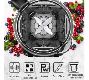 Produktbild Homgeek H24956 Standmixer 2000 Watt (Modell 2019)