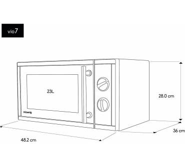 Produktbild H.Koenig VIO7 Mikrowelle mit Grill