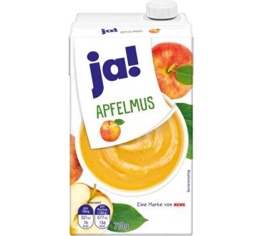 Produktbild Rewe / Ja! Apfelmus, Tetra Pack