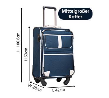 Produktbild Coolife Stoff-Koffer Mittelgroß (60 L)