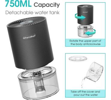 Produktbild UGHEY Automatischer Mini Entfeuchter (750ml)