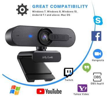 Produktbild Jelly Comb W06 1080P HD Webcam Pro